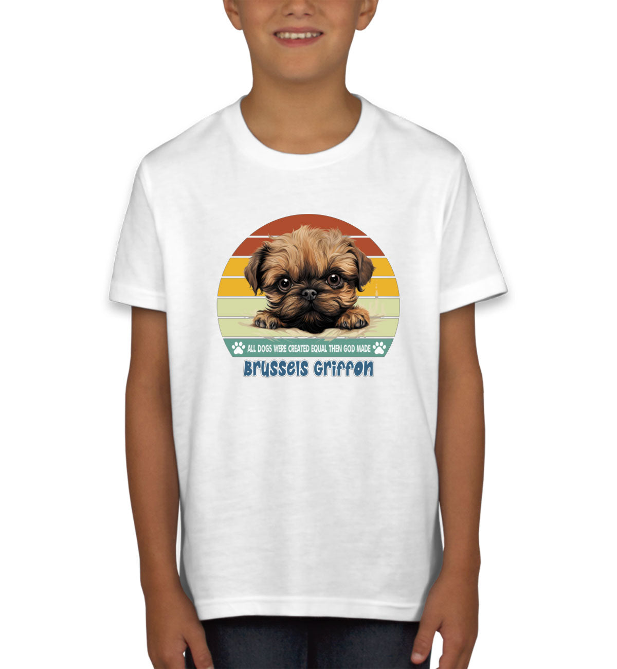 All Dogs Were Created Equal Brussels Griffon Youth T-shirt