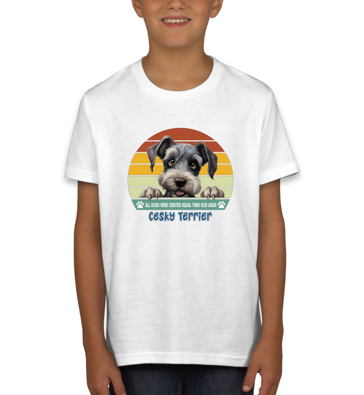 All Dogs Were Created Equal Cesky Terrier Youth T-shirt