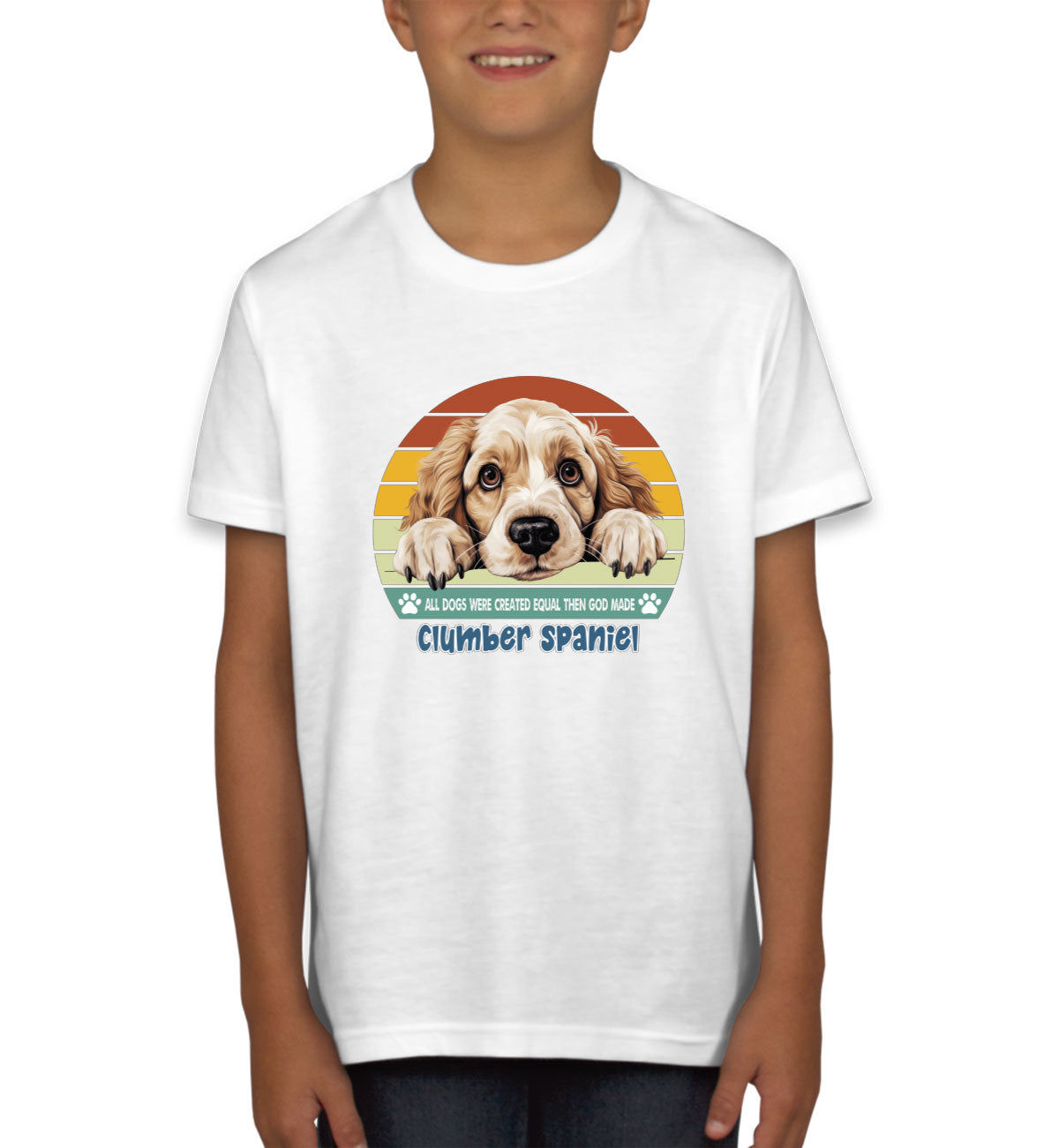 All Dogs Were Created Equal Clumber Spaniel Youth T-shirt