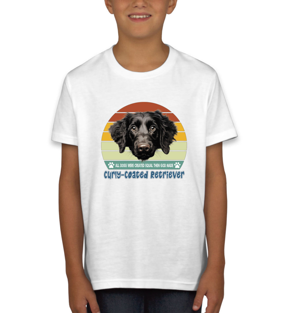 All Dogs Were Created Equal Curly Coated Retriever Youth T-shirt