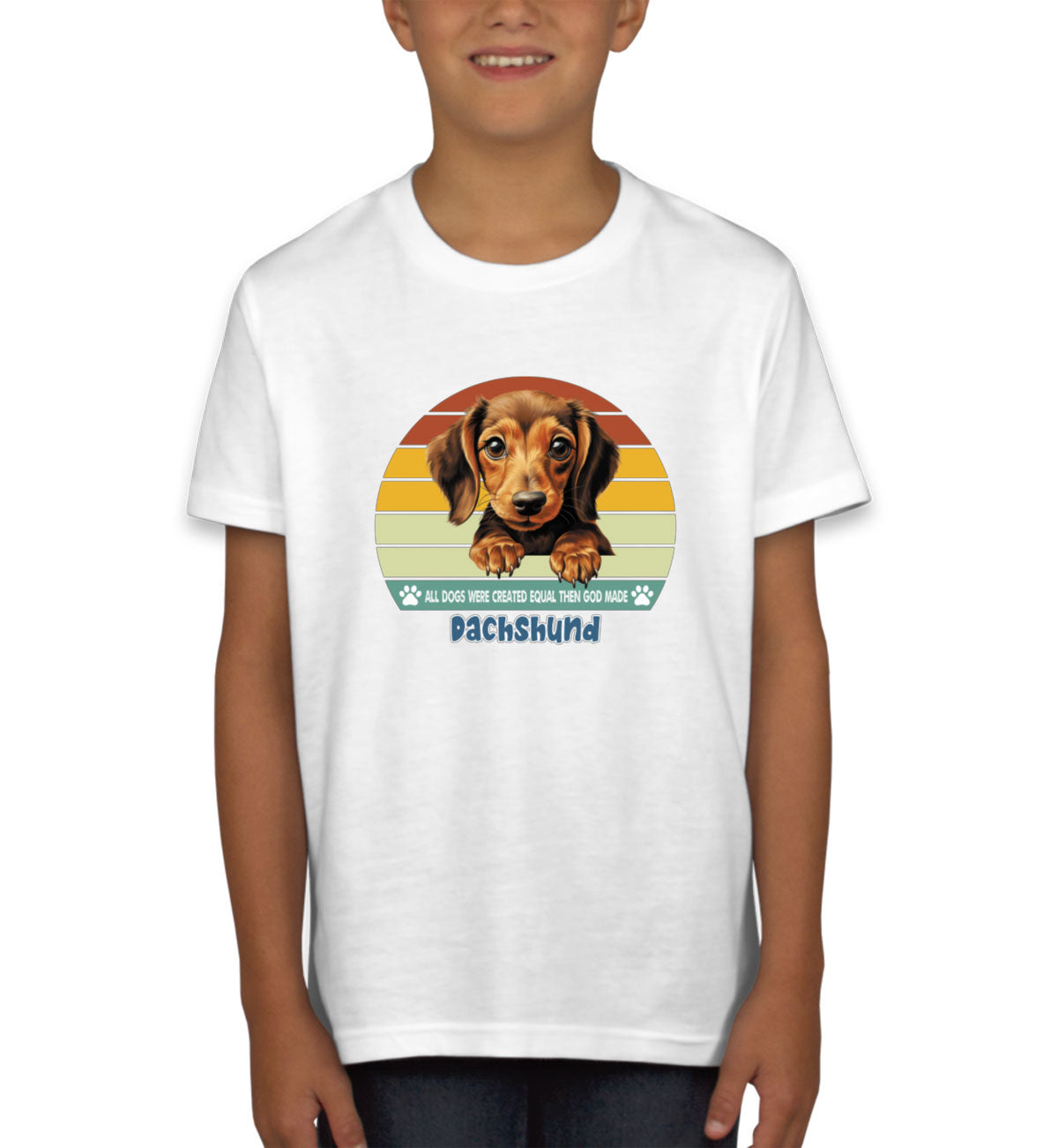 All Dogs Were Created Equal Dachshund Youth T-shirt