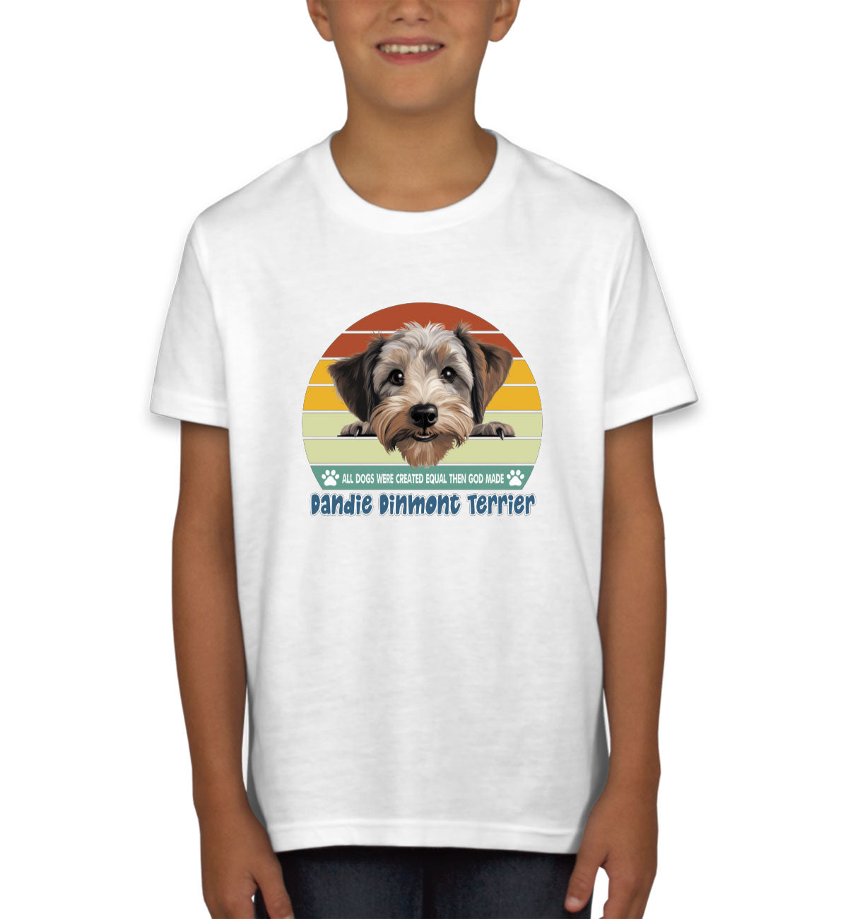 All Dogs Were Created Equal Dandie Dinmont Terrier Youth T-shirt