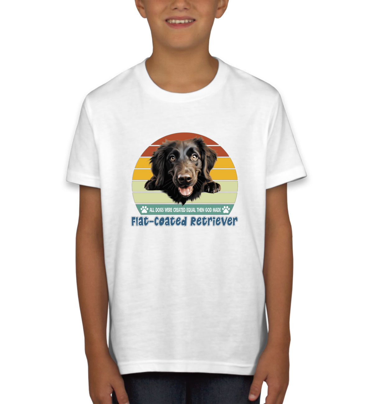 All Dogs Were Created Equal Flat-Coated Retriever Youth T-shirt