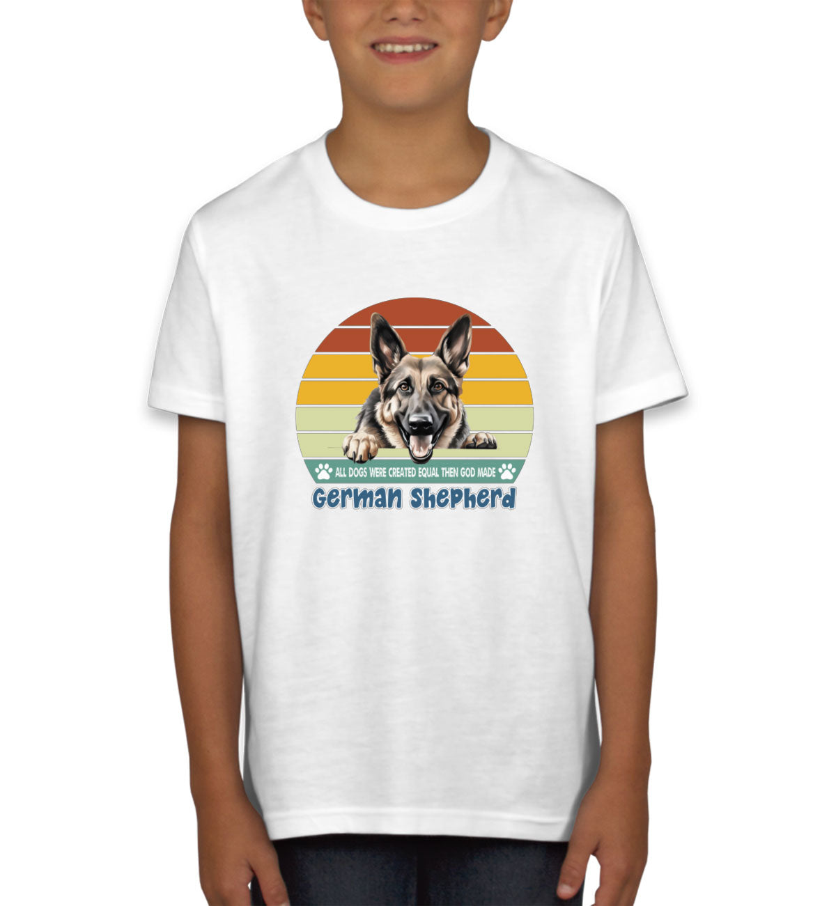 All Dogs Were Created Equal German Shepherd Youth T-shirt