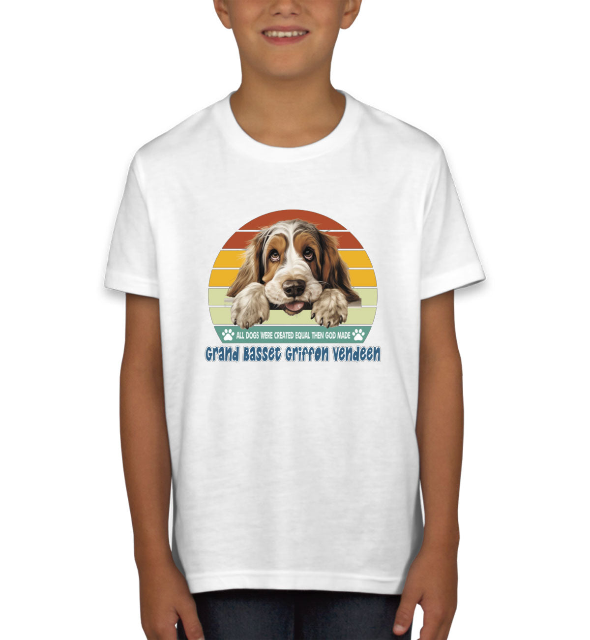 All Dogs Were Created Equal Grand Basset Griffon Vendeen Youth T-shirt
