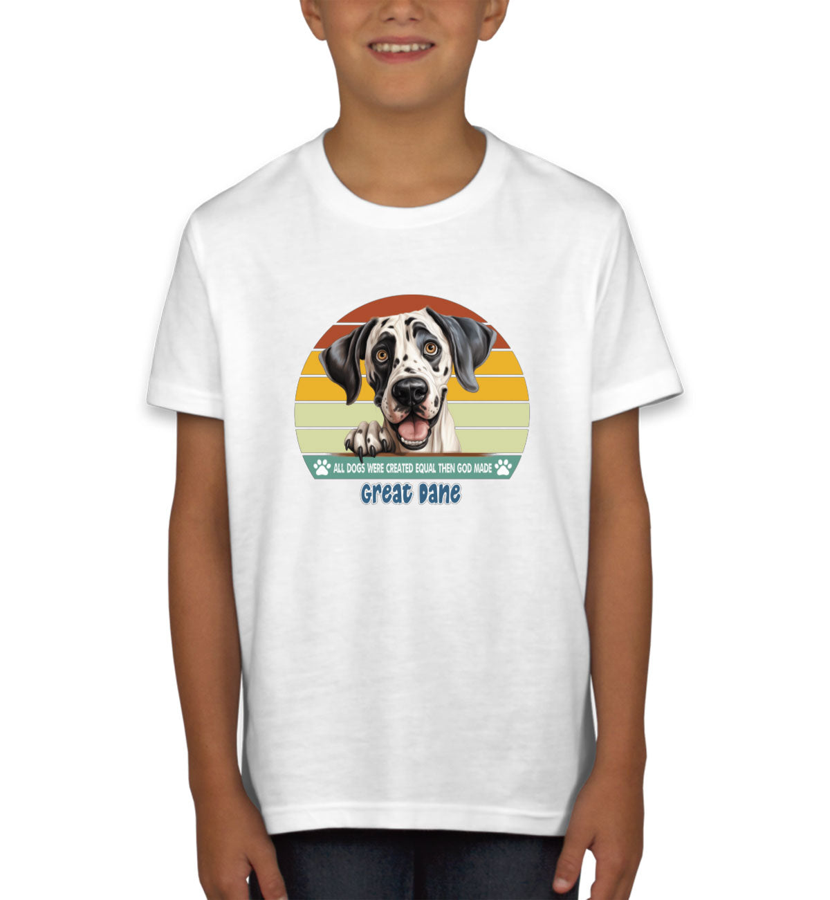 All Dogs Were Created Equal Great Dane Youth T-shirt