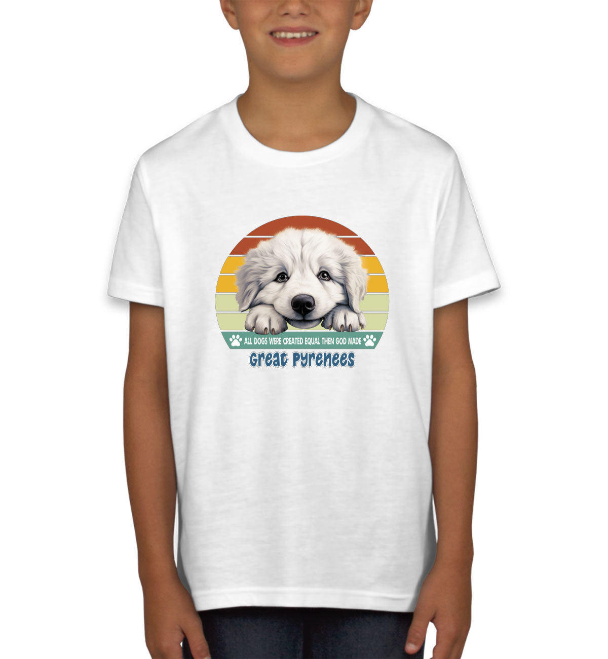 All Dogs Were Created Equal Great Pyrenees Youth T-shirt
