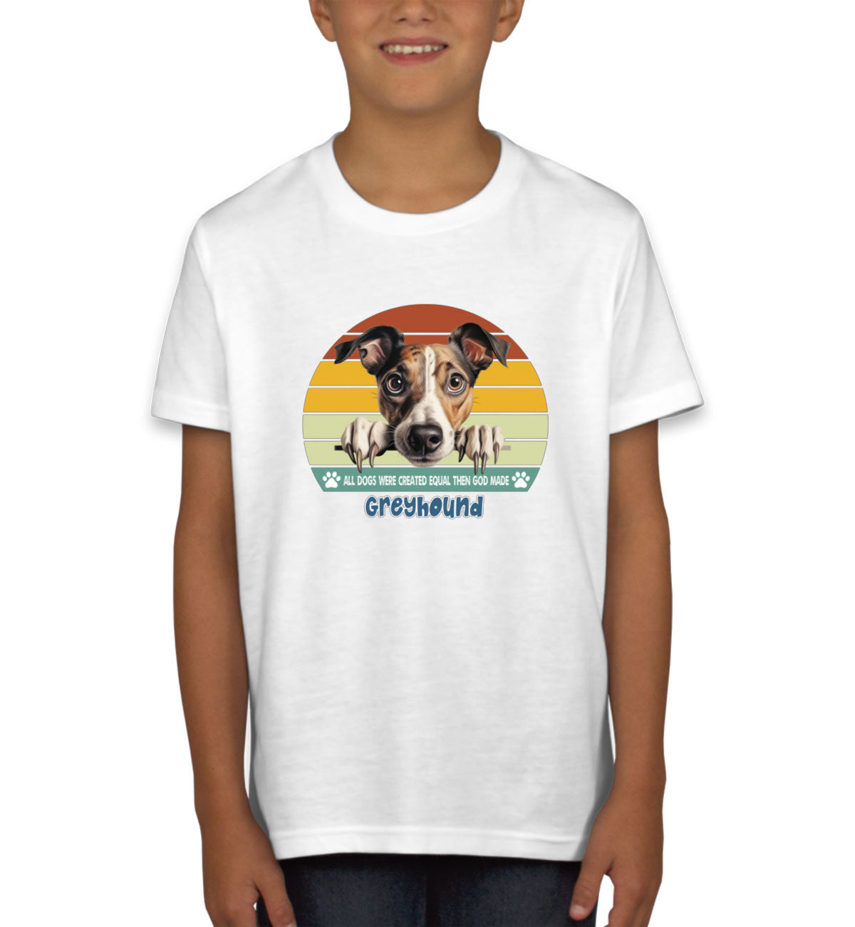 All Dogs Were Created Equal Greyhound Youth T-shirt