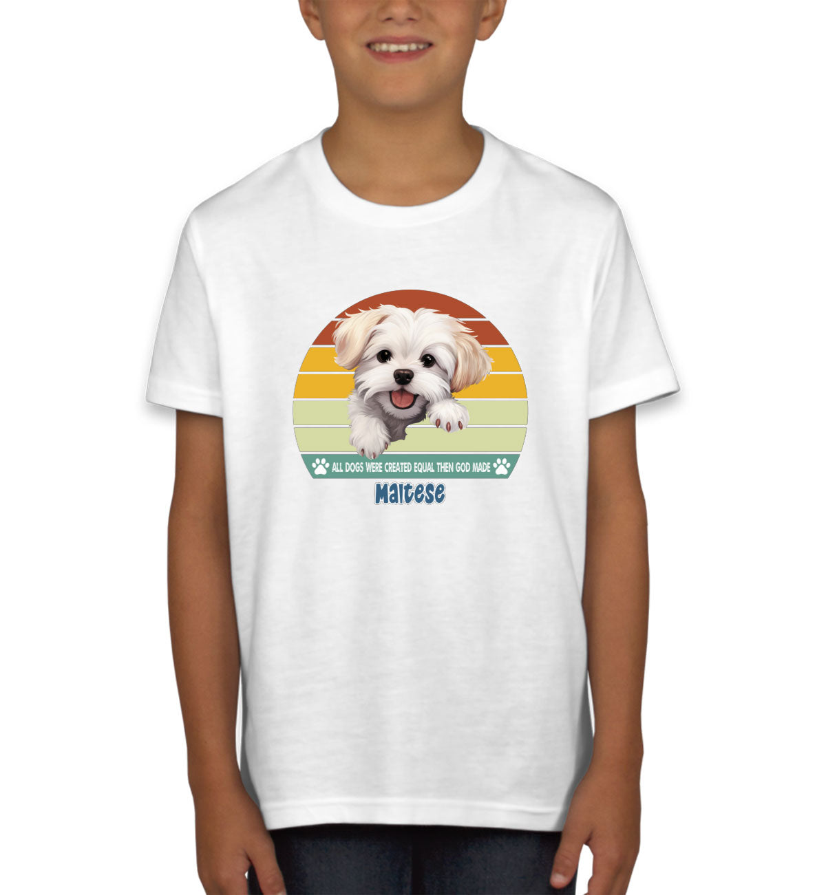 All Dogs Were Created Equal Maltese Youth T-shirt