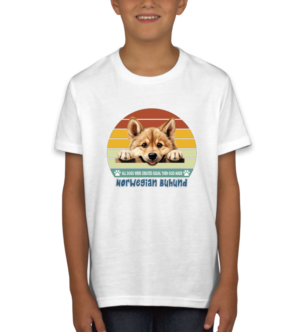 All Dogs Were Created Equal Norwegian Buhund Youth T-shirt