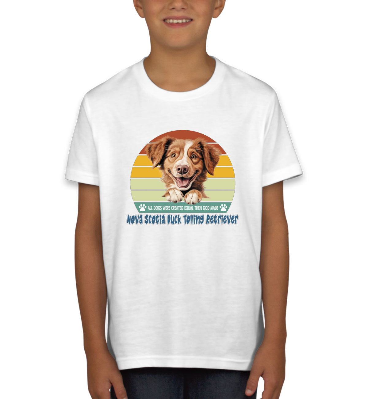 All Dogs Were Created Equal Nova Scotia Duck Tolling Retriever Youth T-shirt