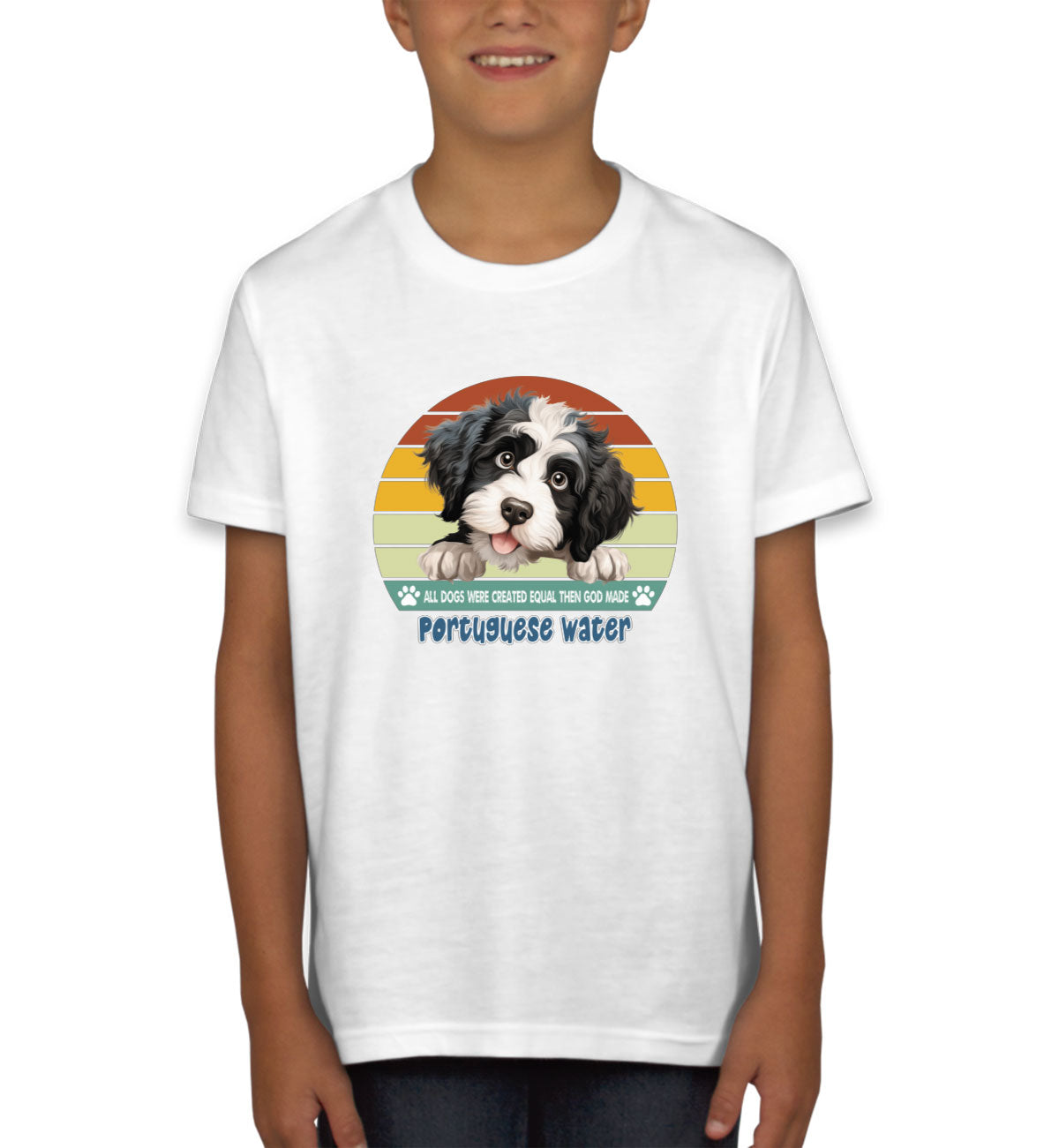 All Dogs Were Created Equal Portuguese Water Youth T-shirt