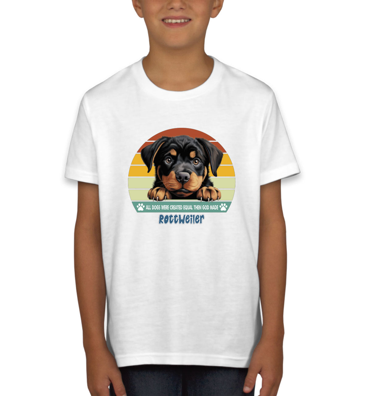 All Dogs Were Created Equal Rottweiler Youth T-shirt