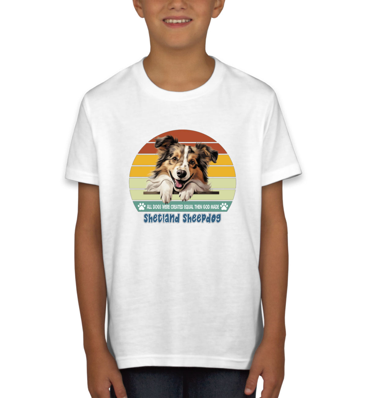 All Dogs Were Created Equal Shetland Sheepdog Youth T-shirt