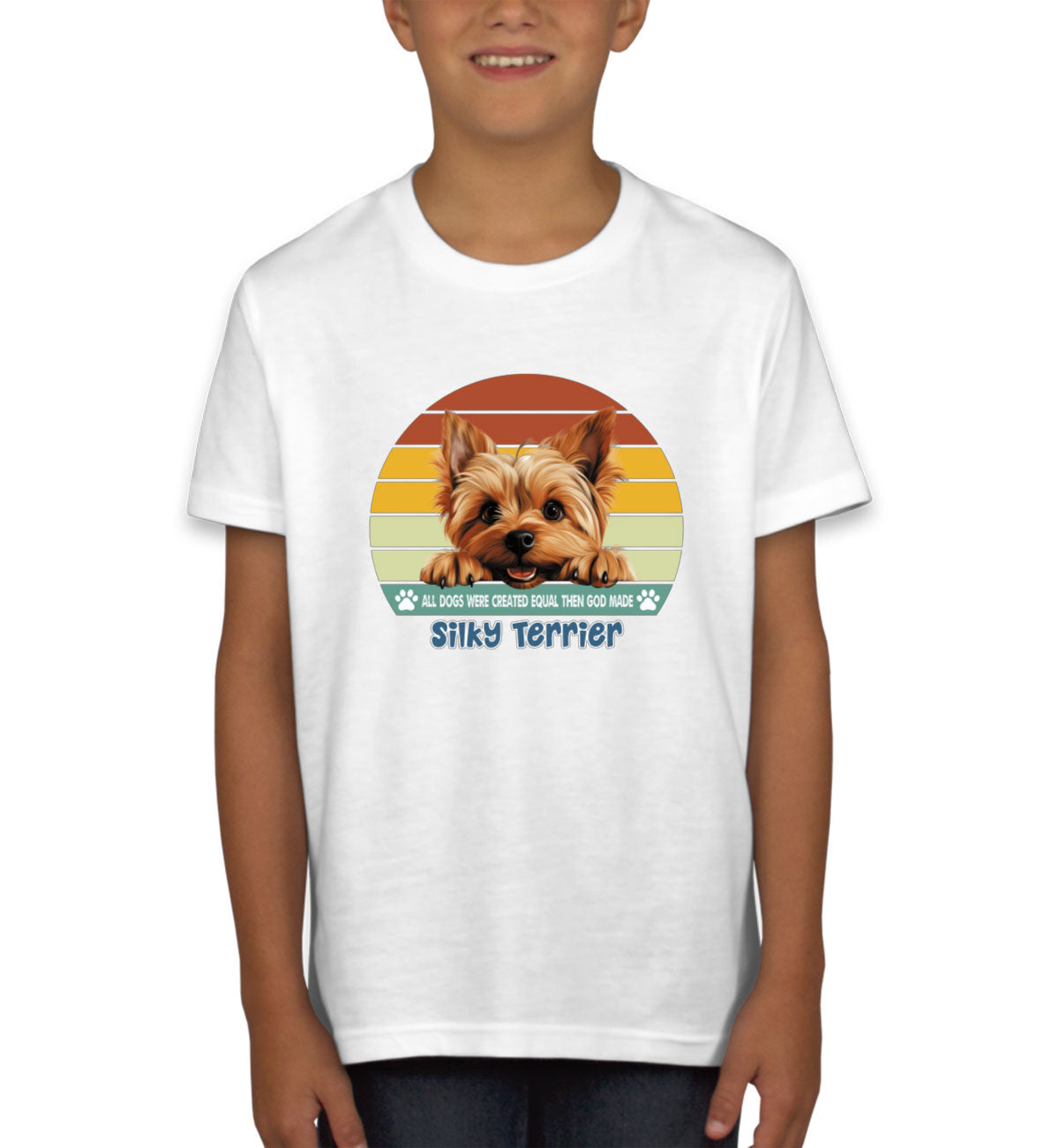 All Dogs Were Created Equal Silky Terrier Youth T-shirt