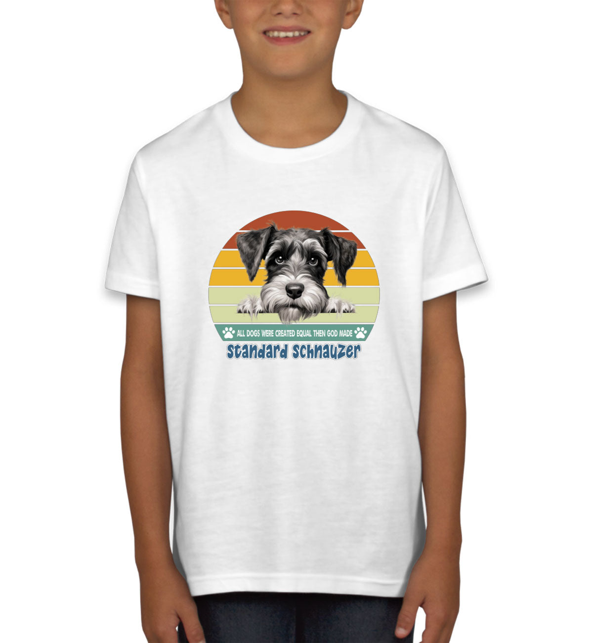All Dogs Were Created Equal Standard Schnauzer Youth T-shirt