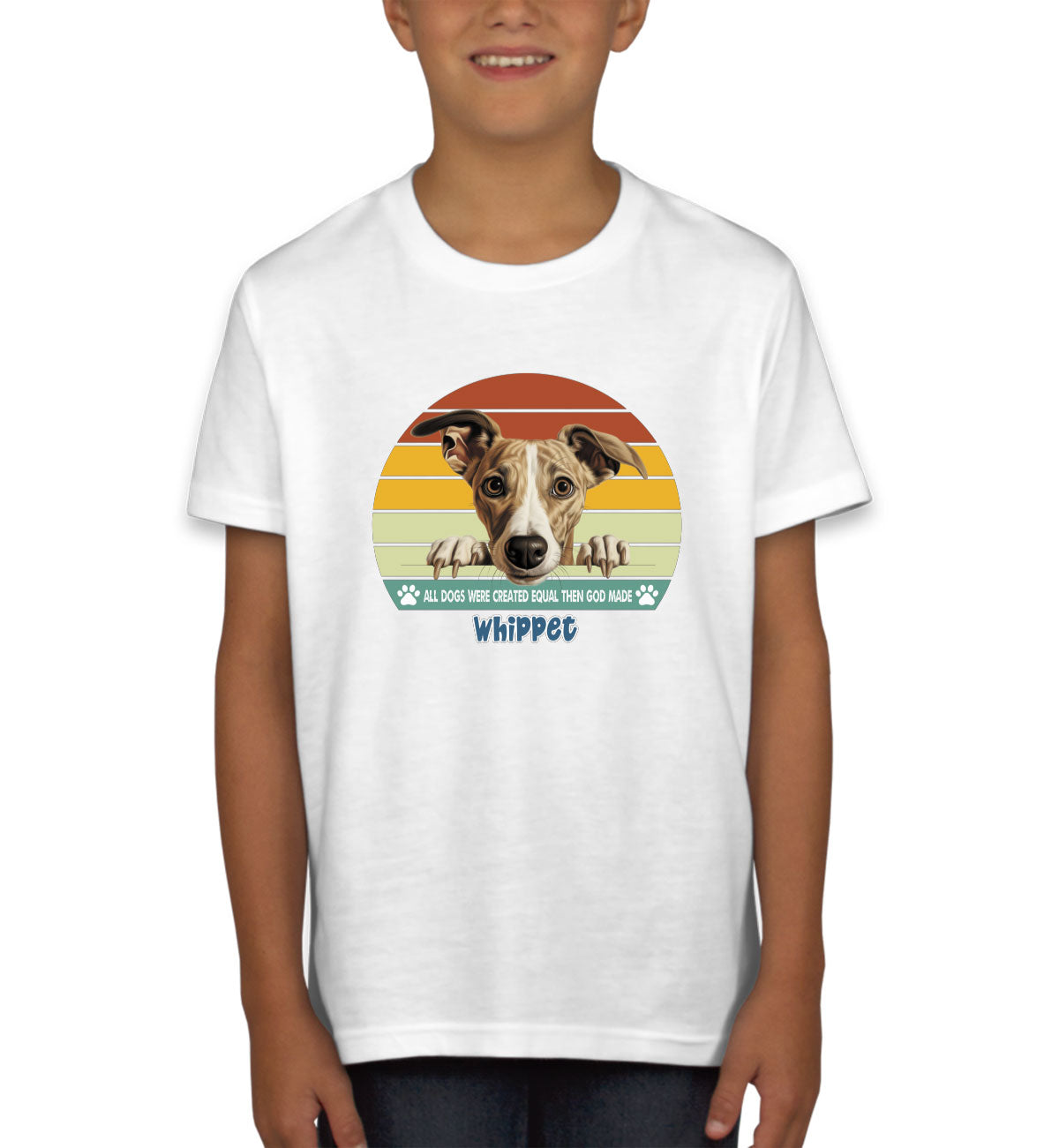 All Dogs Were Created Equal Whippet Youth T-shirt