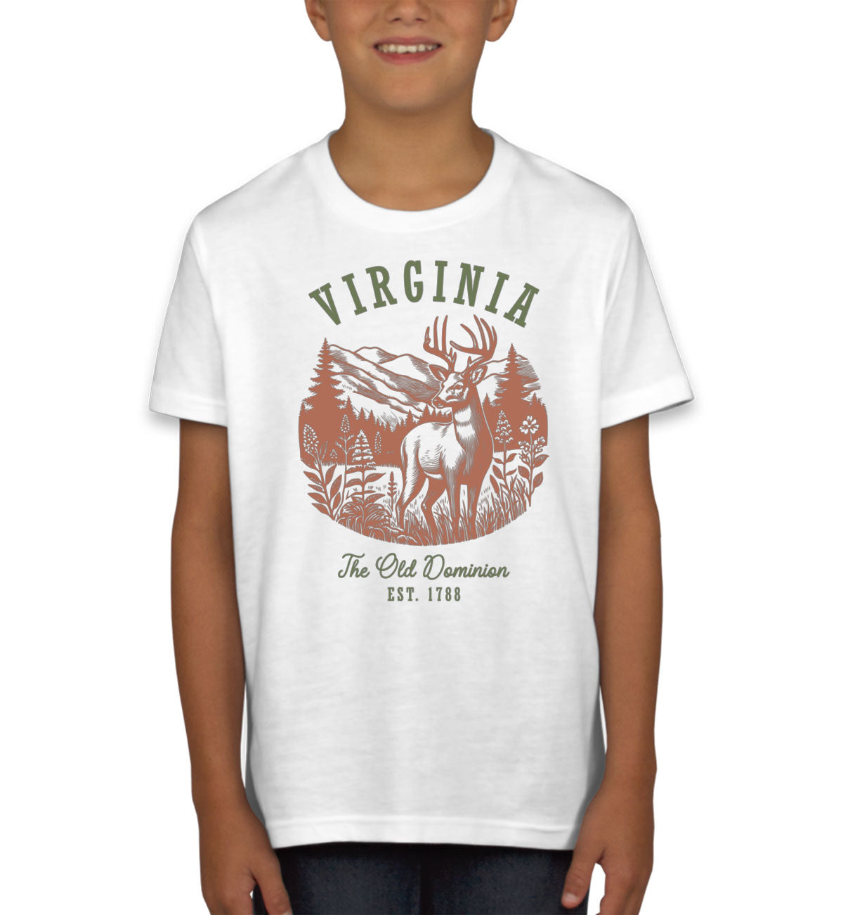 Virginia State Vintage Youth T-shirt