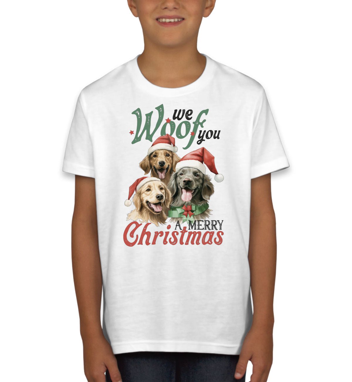 We Woof You A Merry Christmas Youth T-shirt