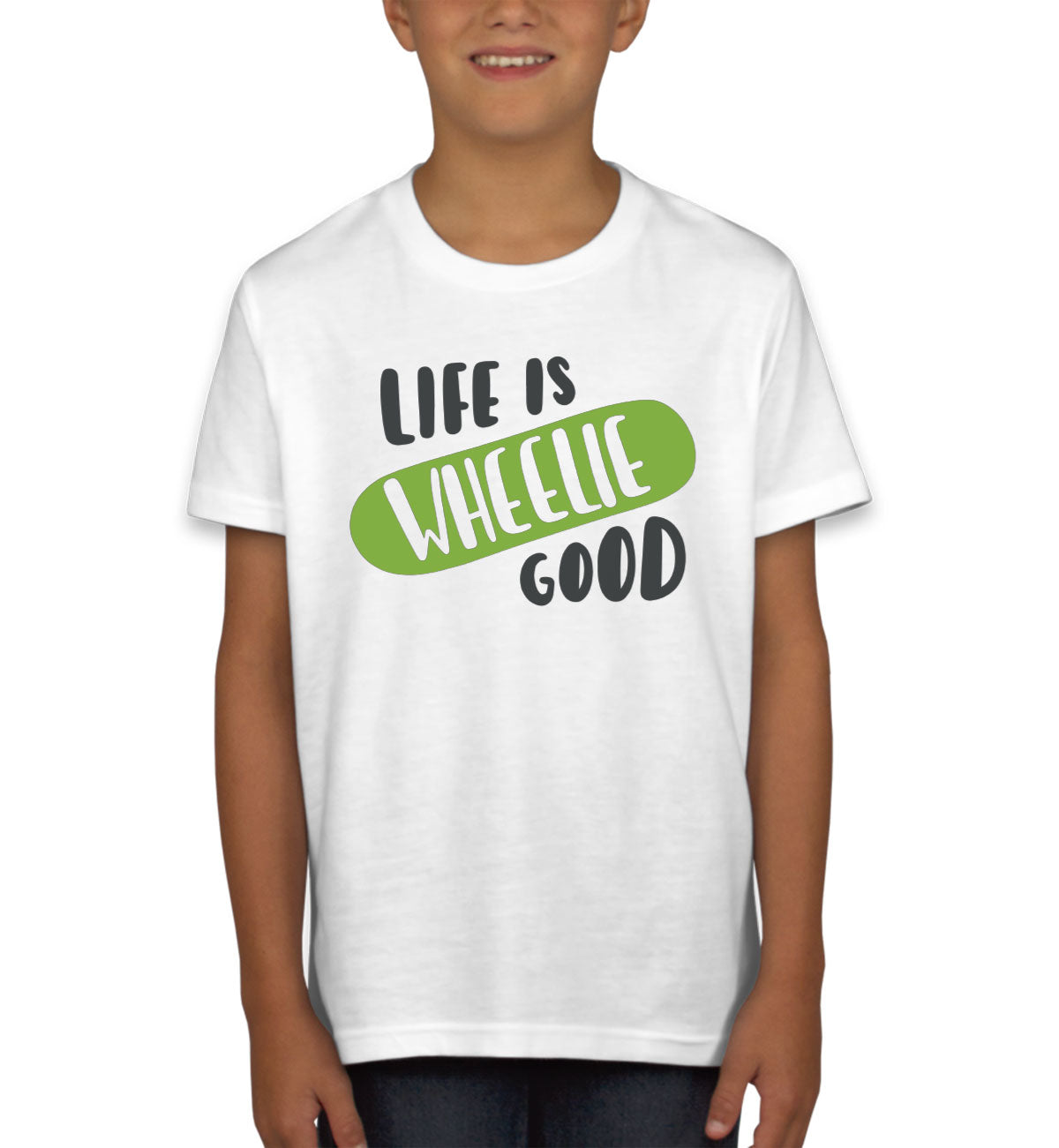 Life Is Wheelie Good Skateboard Youth T-shirt