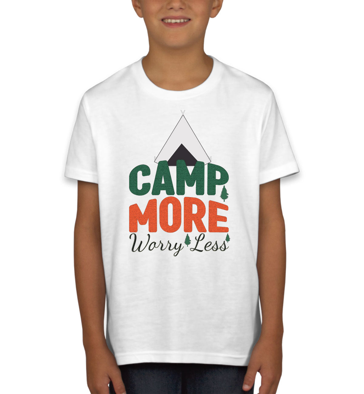 Camp More Worry Less Youth T-shirt
