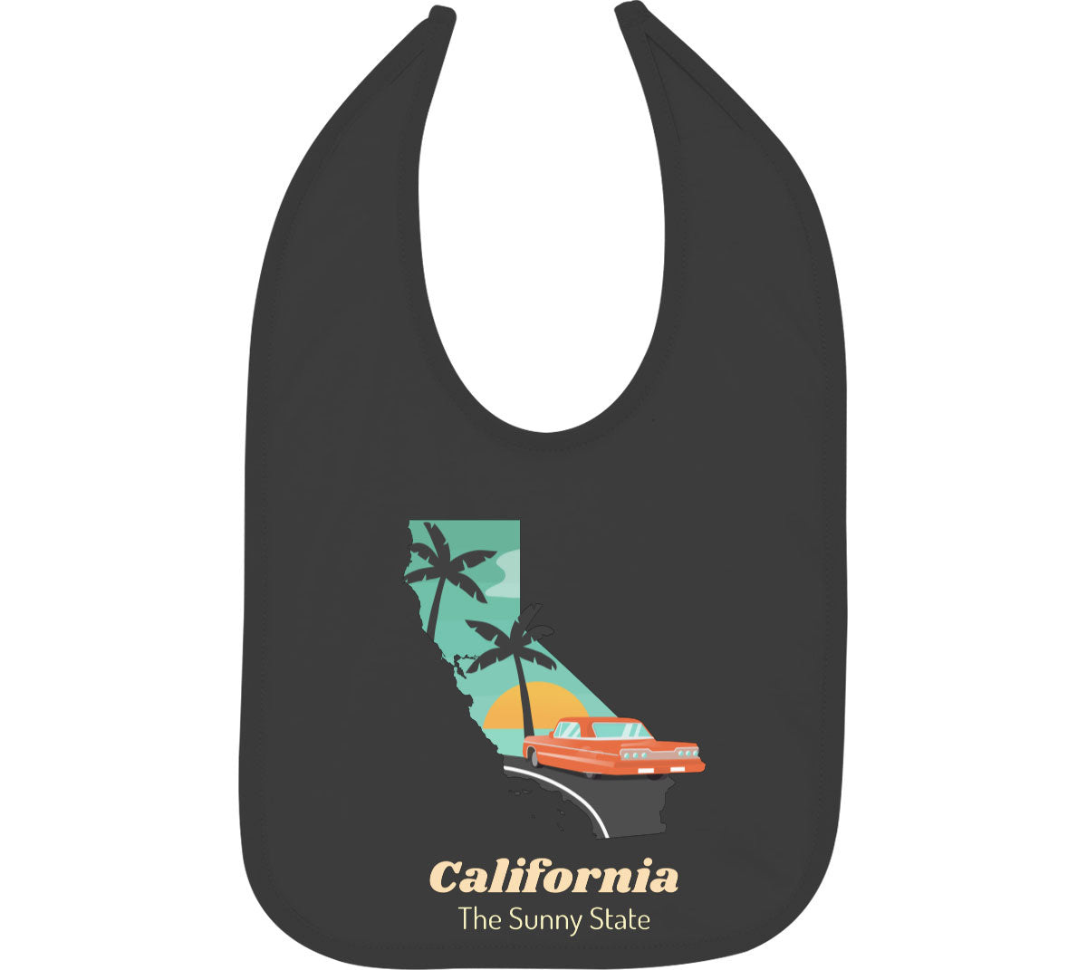 California The Sunny State Baby Bib