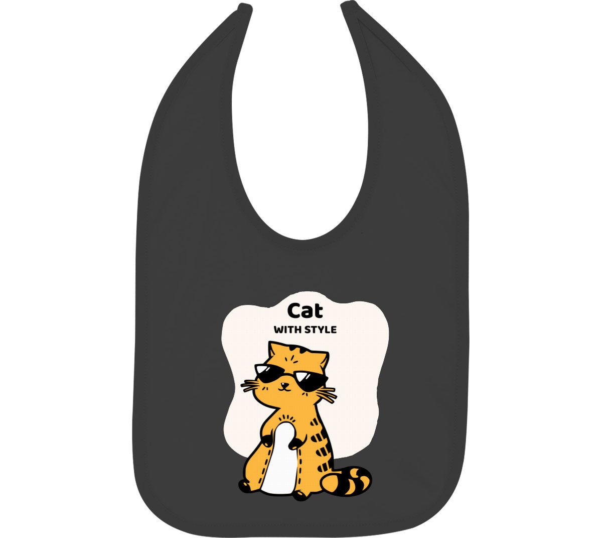 Cat With Style Baby Bib