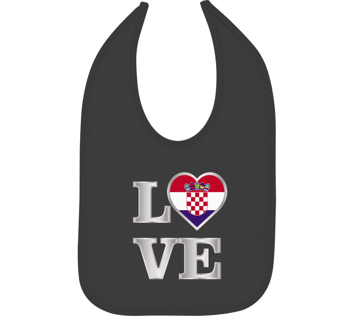 Croatia Love Baby Bib