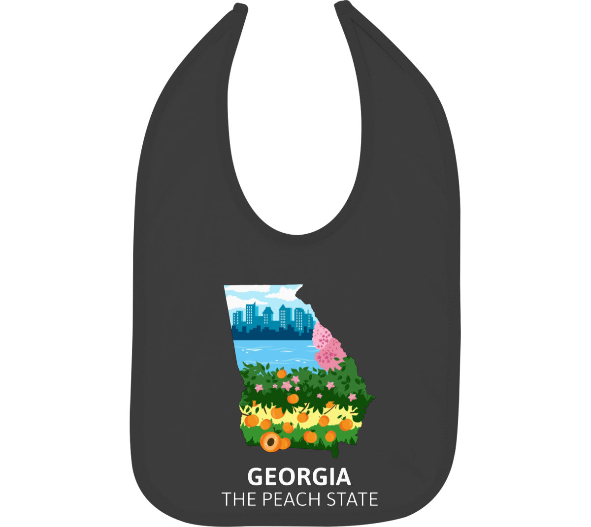 Georgia The Peach State Baby Bib