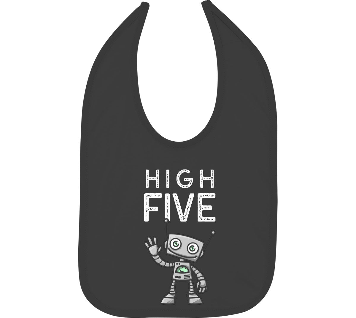 Robot High Five Baby Bib