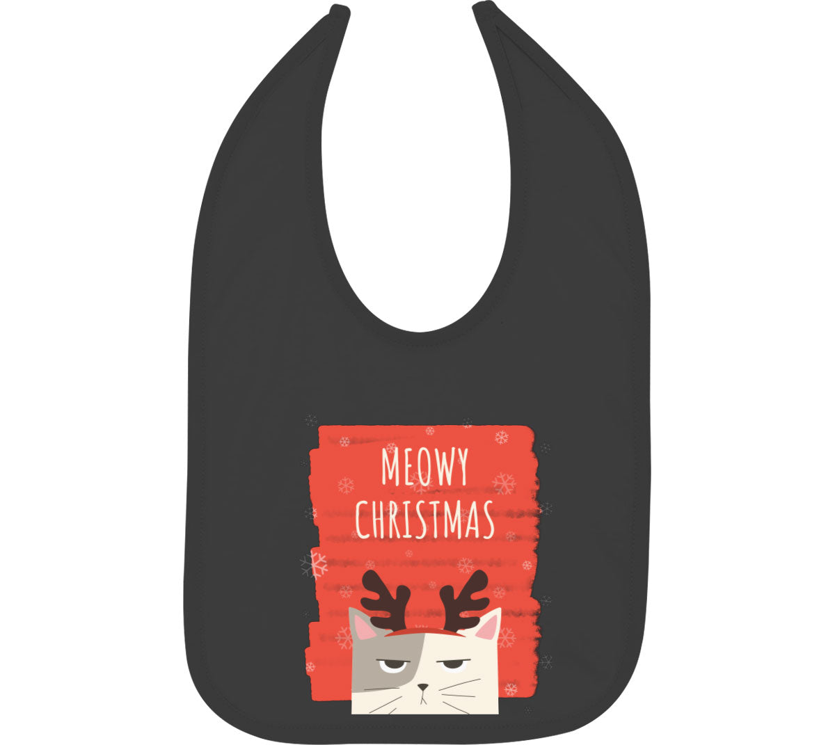 Meowy Christmas Cat Christmas Baby Bib