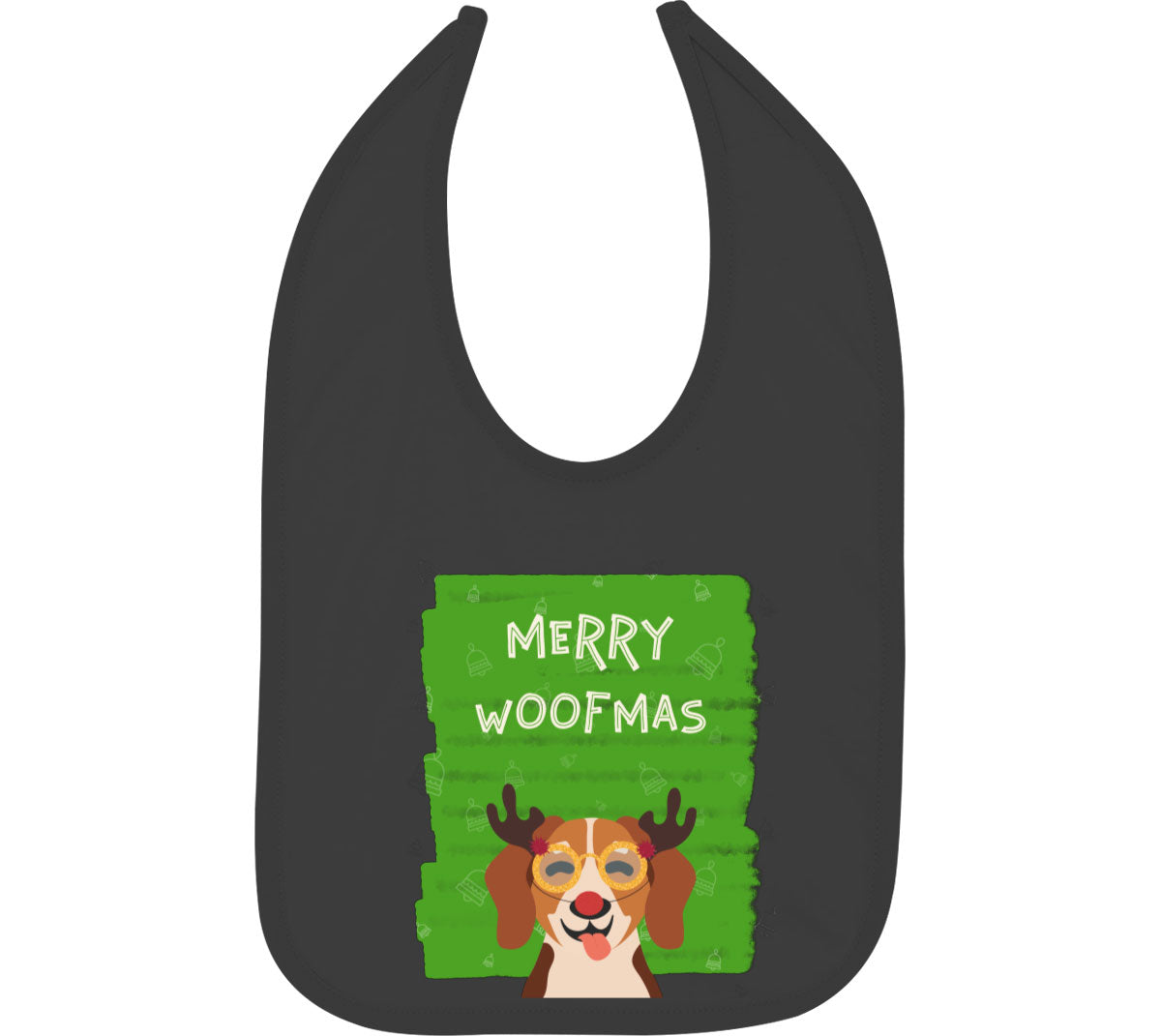 Merry Woofmas Dog Christmas Baby Bib