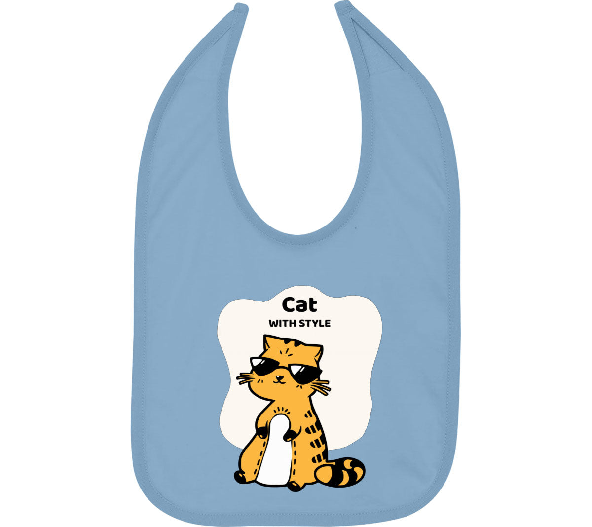 Cat With Style Baby Bib