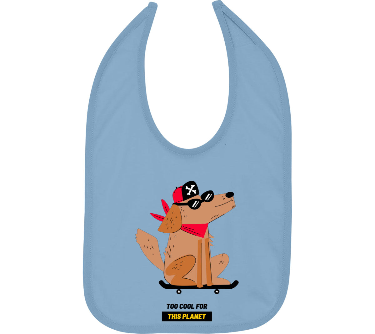 The Dog On A Skateboard Baby Bib