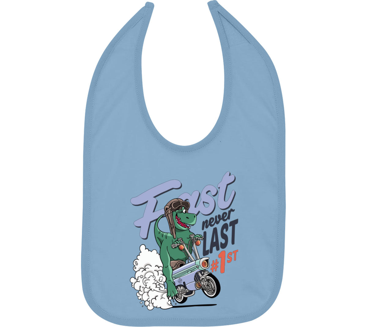 Fast Dinosaur Never Last #1 Baby Bib