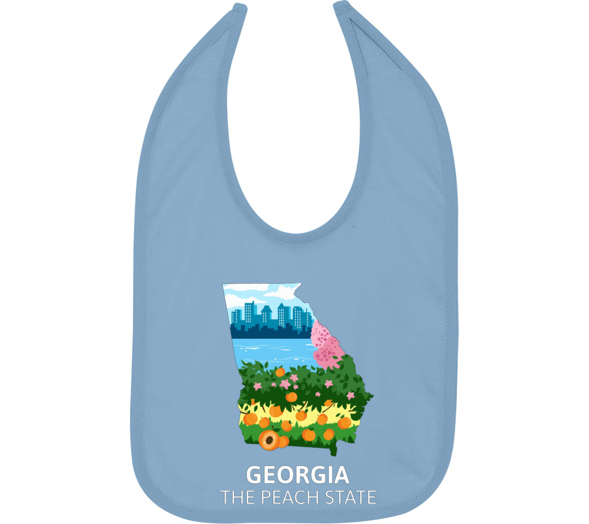 Georgia The Peach State Baby Bib