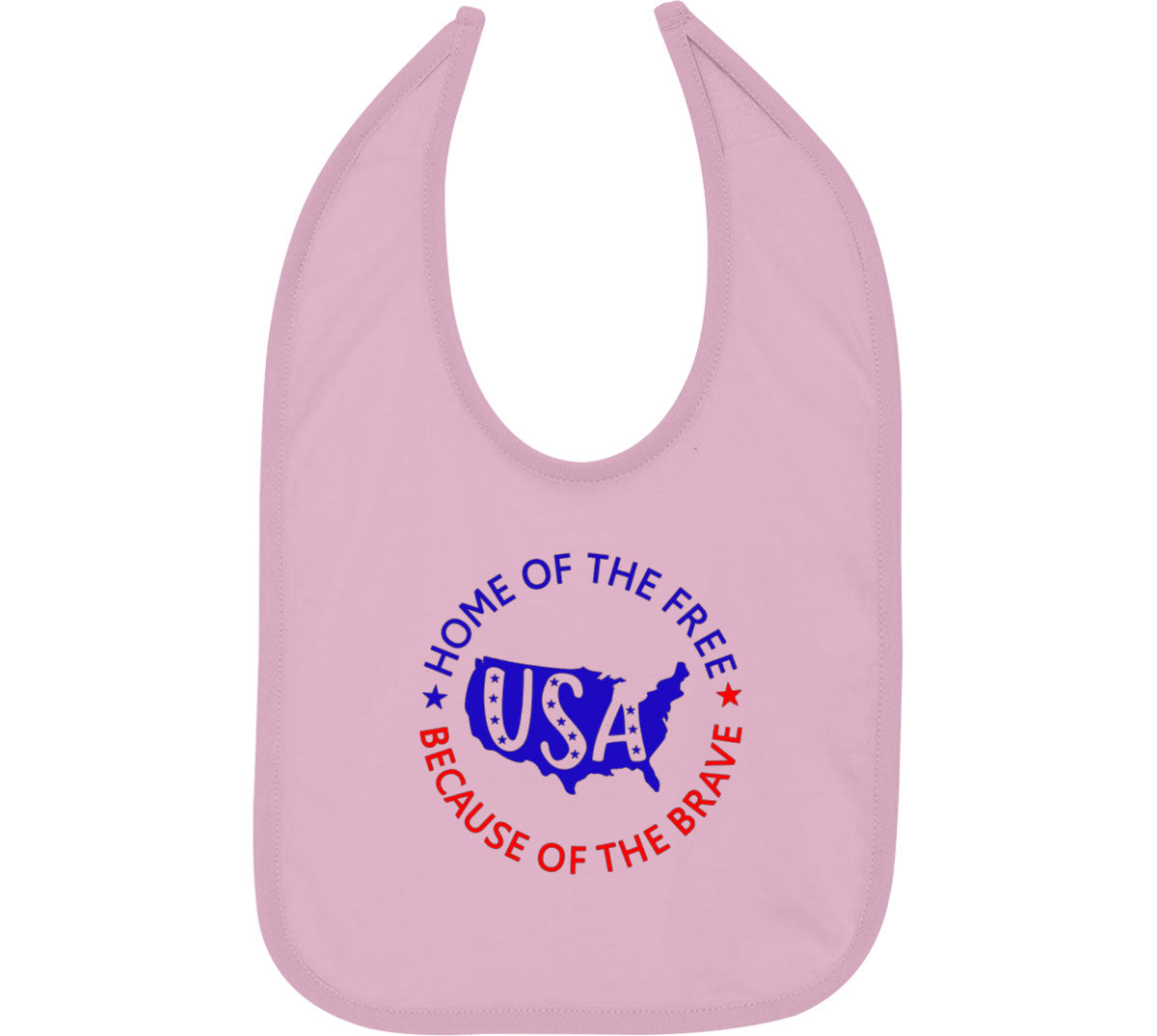 Home Of The Free Because Of The Brave Baby Bib