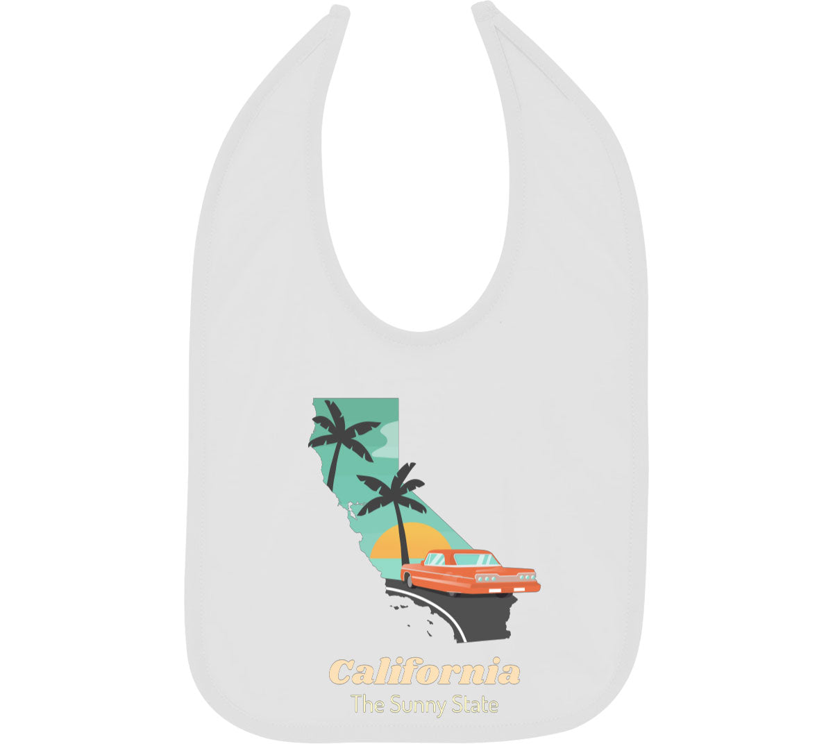 California The Sunny State Baby Bib