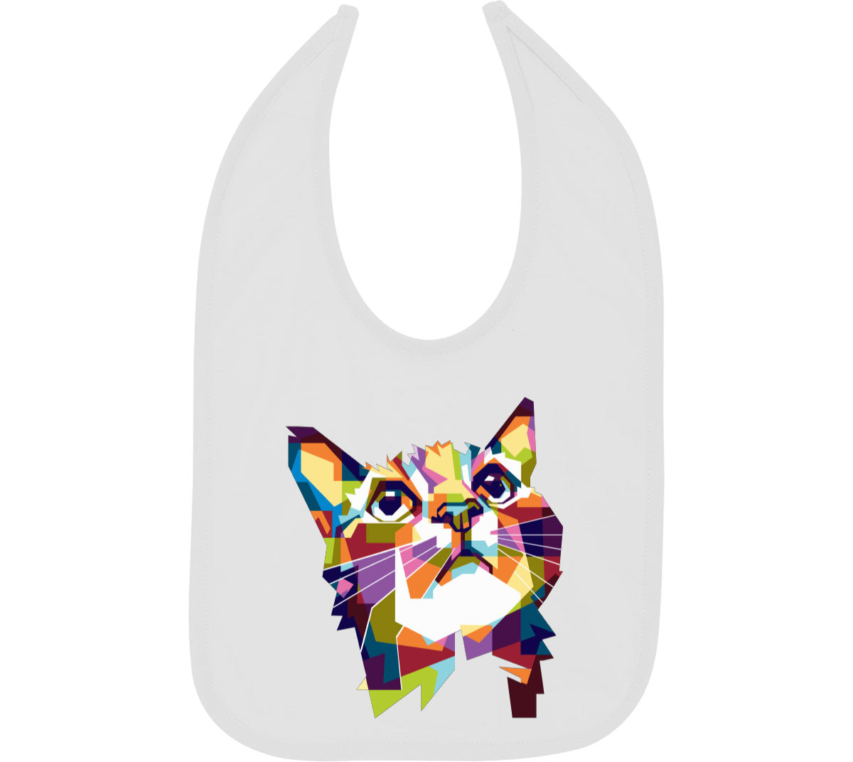 Colorful Cat Baby Bib