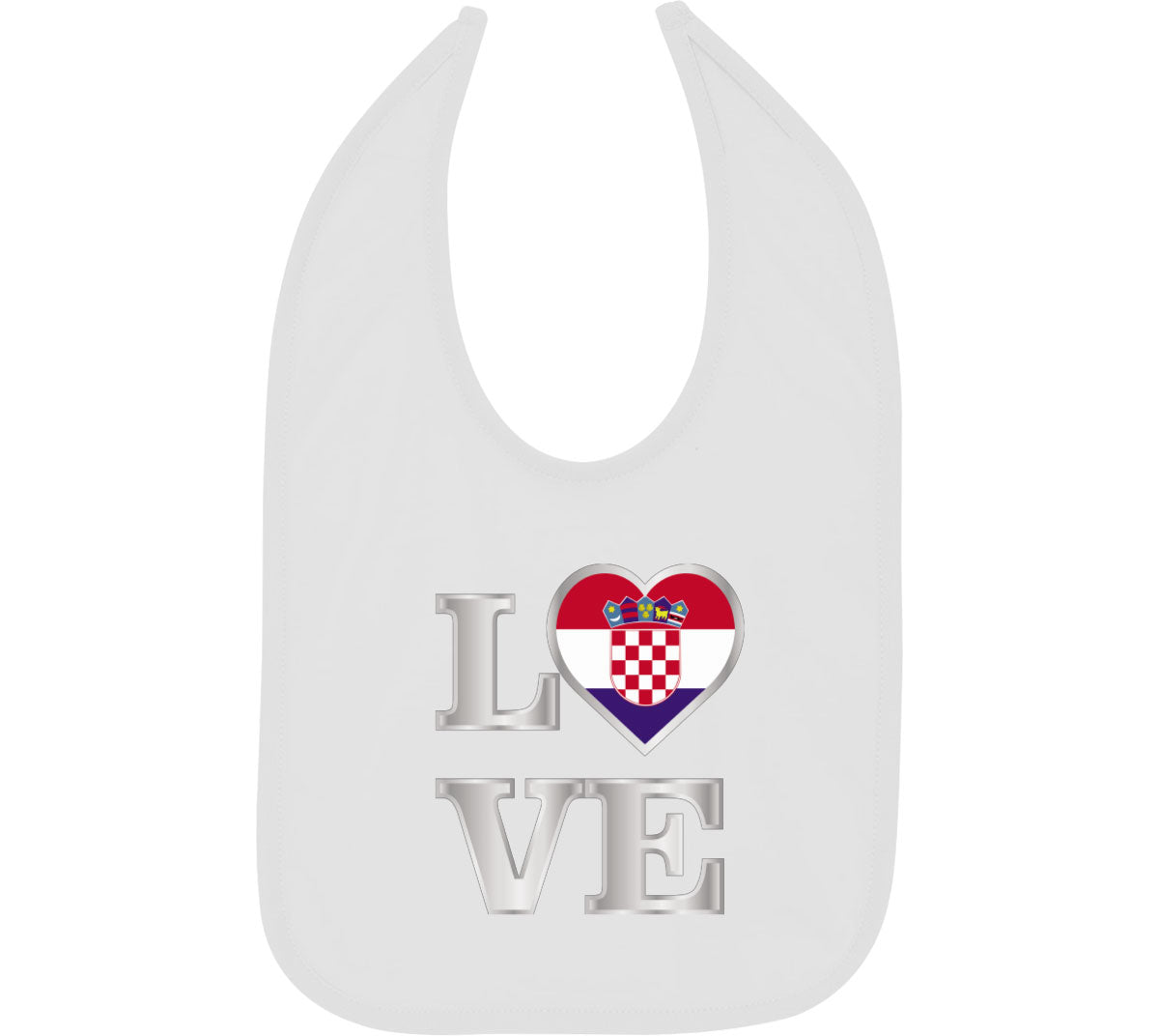 Croatia Love Baby Bib