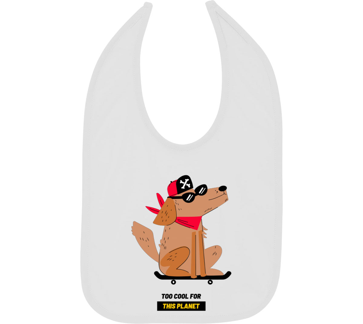 The Dog On A Skateboard Baby Bib