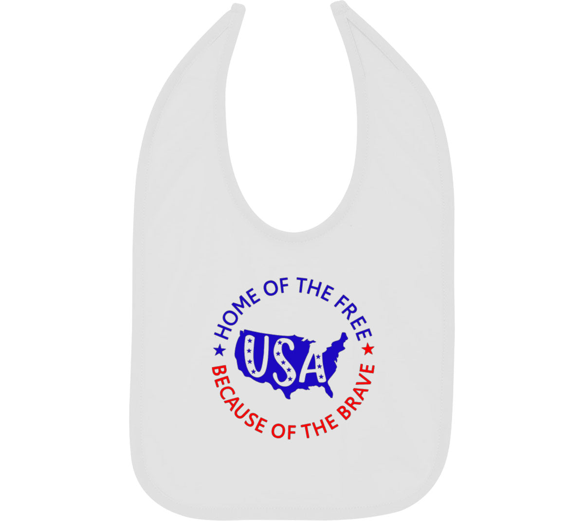 Home Of The Free Because Of The Brave Baby Bib