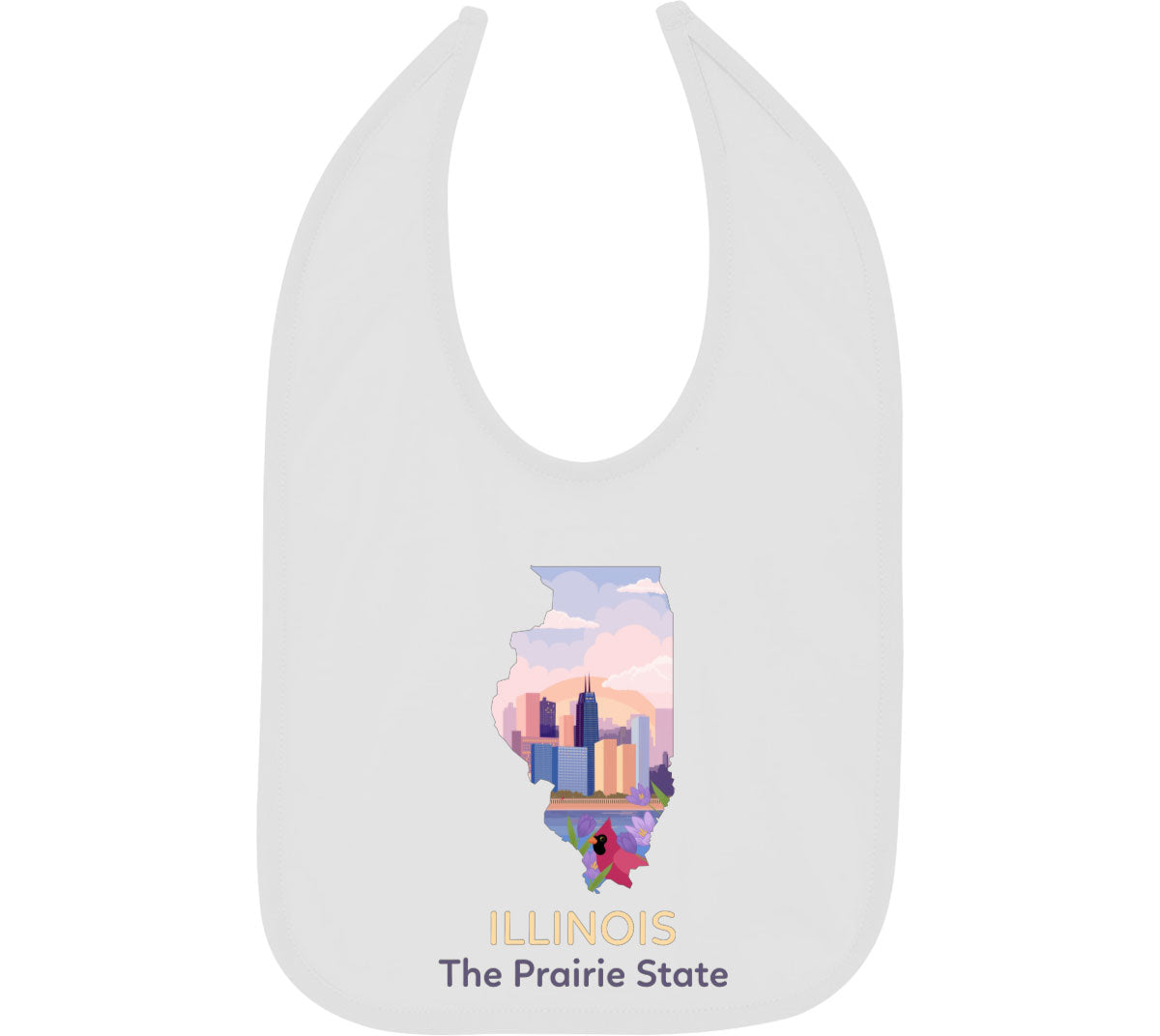 Illinois The Prairie State Baby Bib