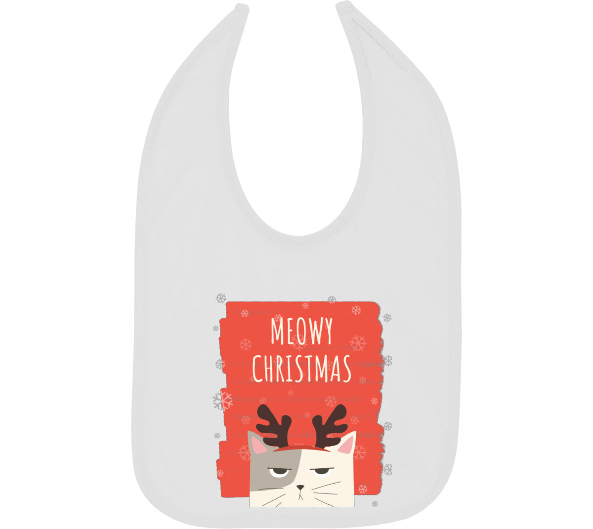 Meowy Christmas Cat Christmas Baby Bib