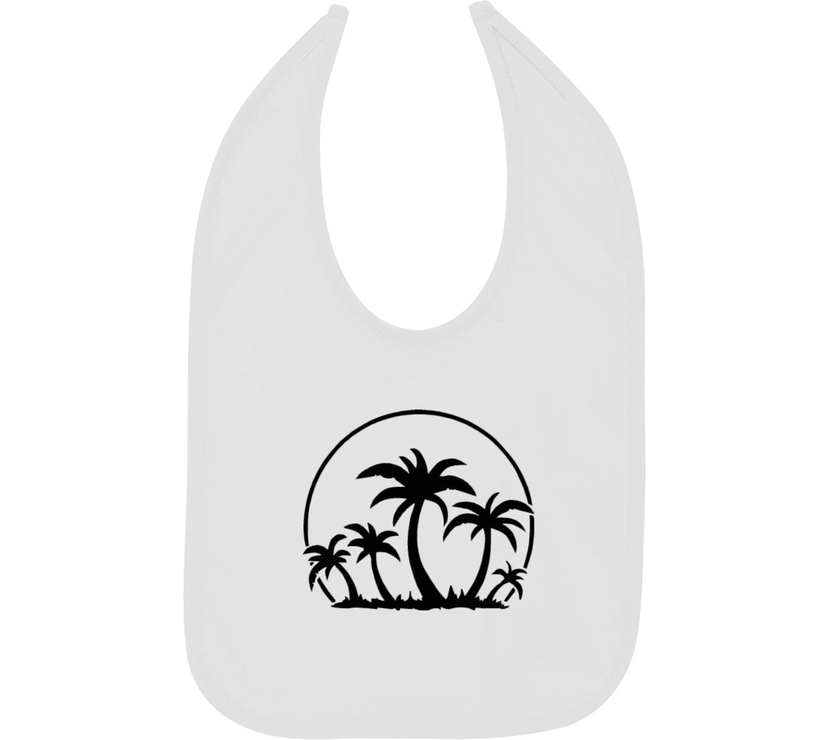 Palm Trees And Sunset Baby Bib