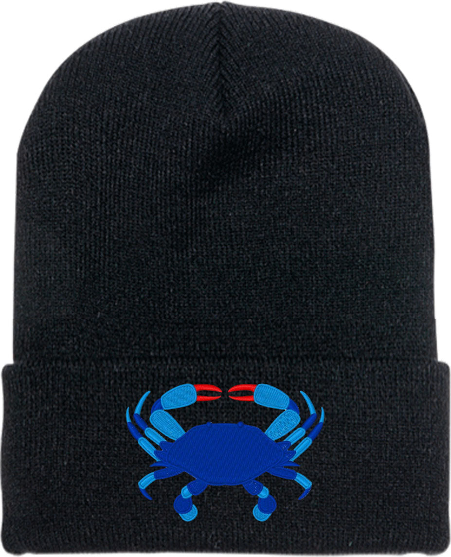 Blue Crab Knit Beanie