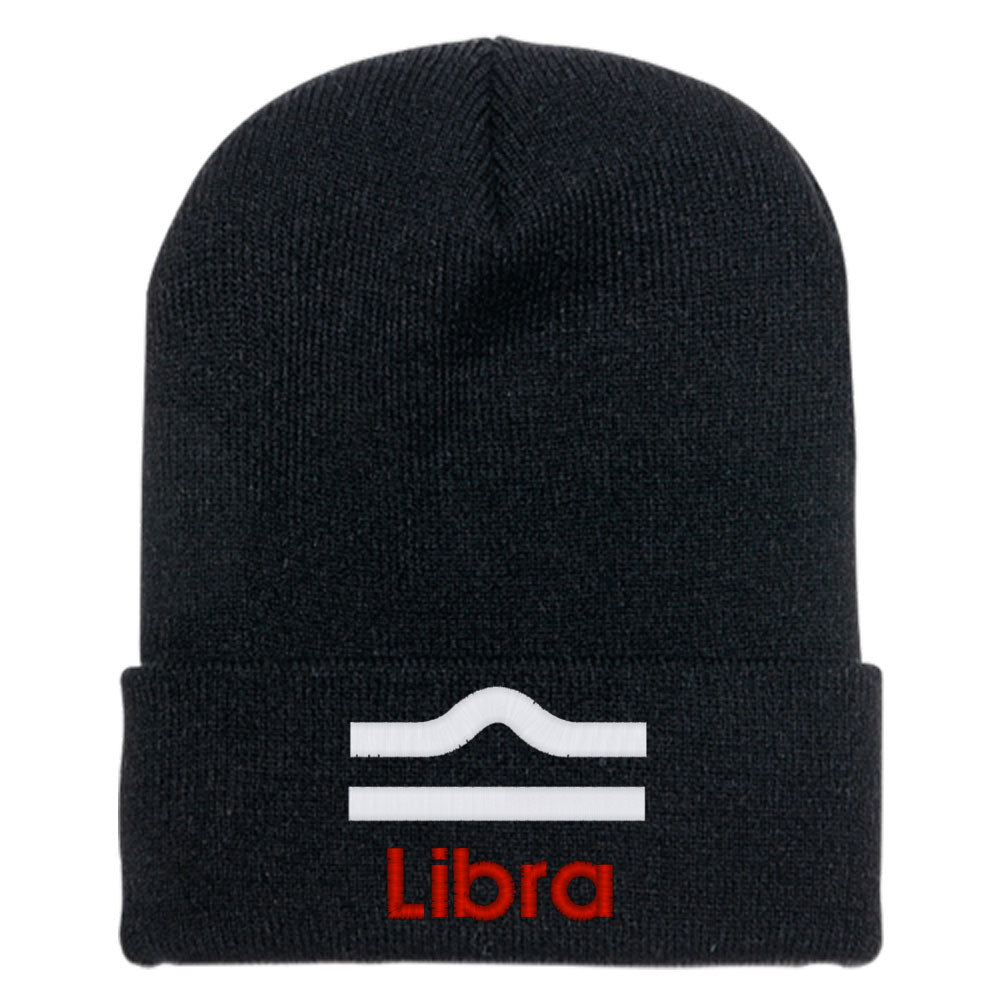 Libra Zodiac Sign Horoscope Astrology Knit Beanie