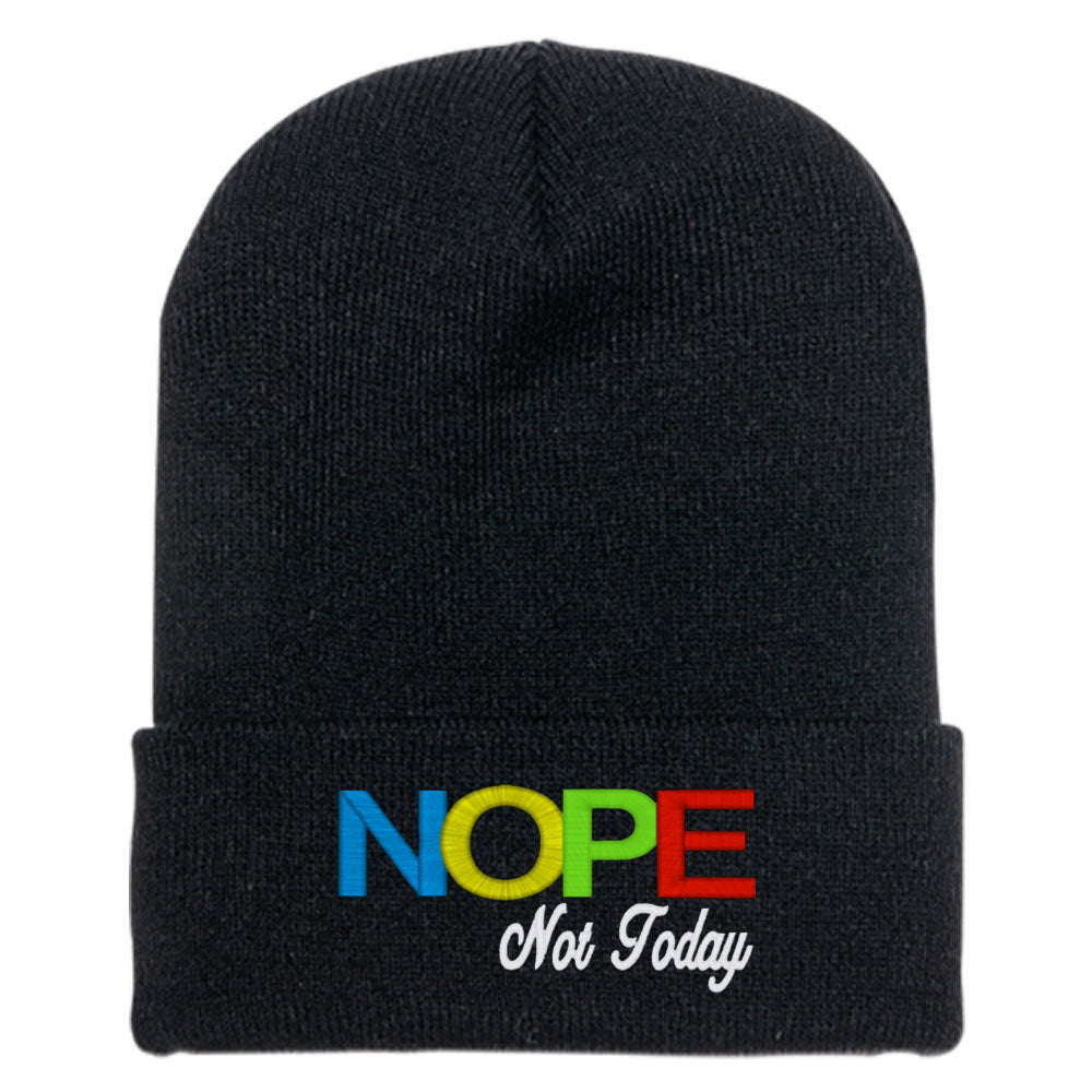 Nope, Not Today Knit Beanie