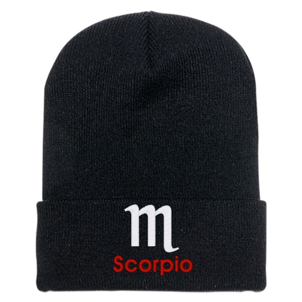 Scorpio Zodiac Sign Horoscope Astrology Knit Beanie