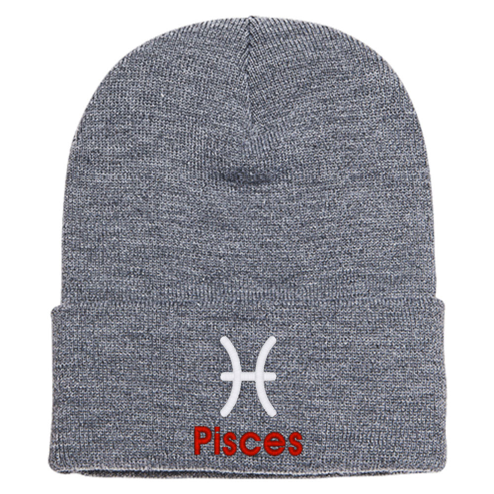 Pisces Zodiac Sign Horoscope Astrology Knit Beanie